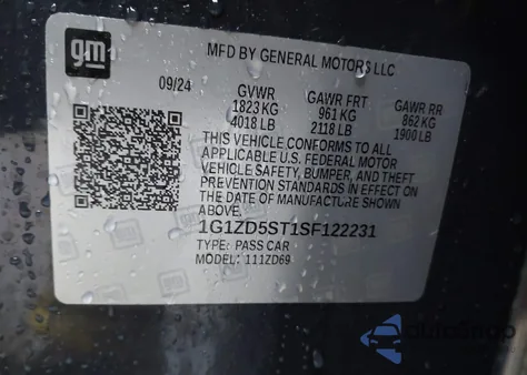 2025 Chevrolet Malibu Fwd 1Lt z USA, uszkodzony, nr VIN 1G1ZD5ST1SF122231